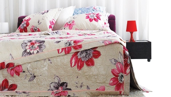 bộ chăn ga gối Liên Á Floral Pamelia QF0002 chính hãng